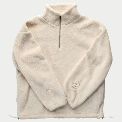 もくもくちゃん（MokMokchan）/ウサクマのモコモコハーフジップ／ベージュ（MK406）