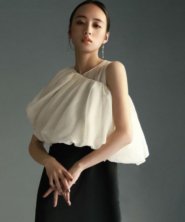 ガール（GIRL）/バルーンボリュームブラウス＆スレンダーワンピースのロング丈結婚式ワンピースドレス