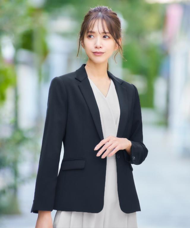 フロリア（Flolia）/【洗える】ワンボタンテーラードジャケット