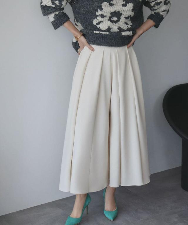 エルフランク（ELFRANK）/タック ガウチョパンツ スカーチョ キュロットパンツ ワイドパンツ