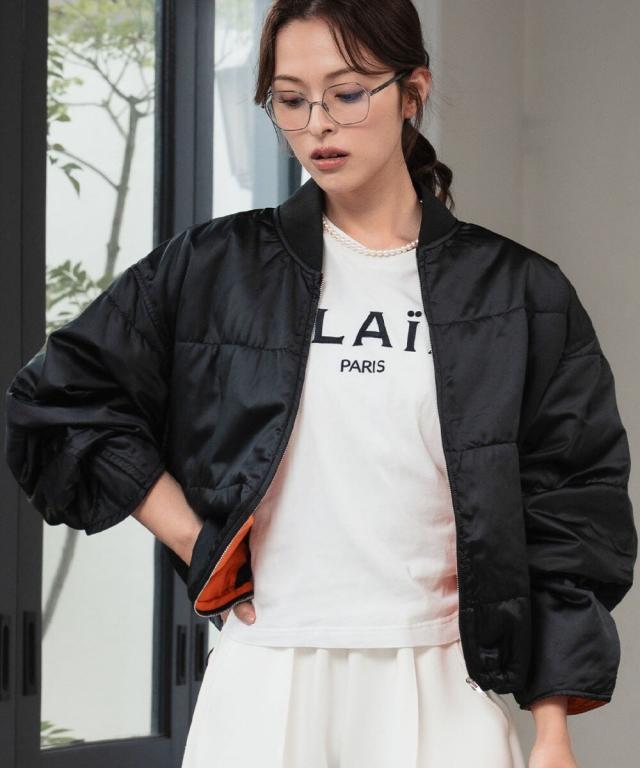 【NEW】エルフランク（ELFRANK）/スタンドカラー バイカラー ナイロンブルゾン