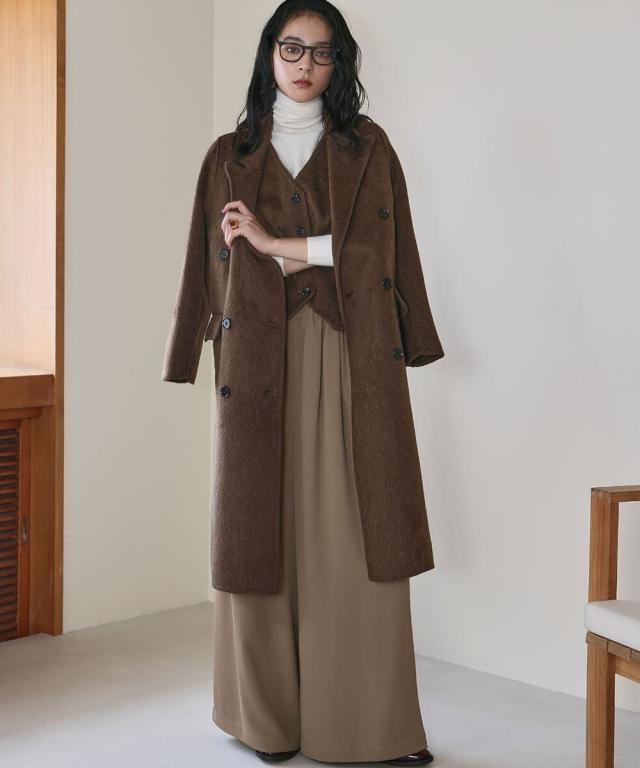 エルフランク（ELFRANK）/【ウール50％】チェスターコート ベスト 2点セット ロングコート ウールコート