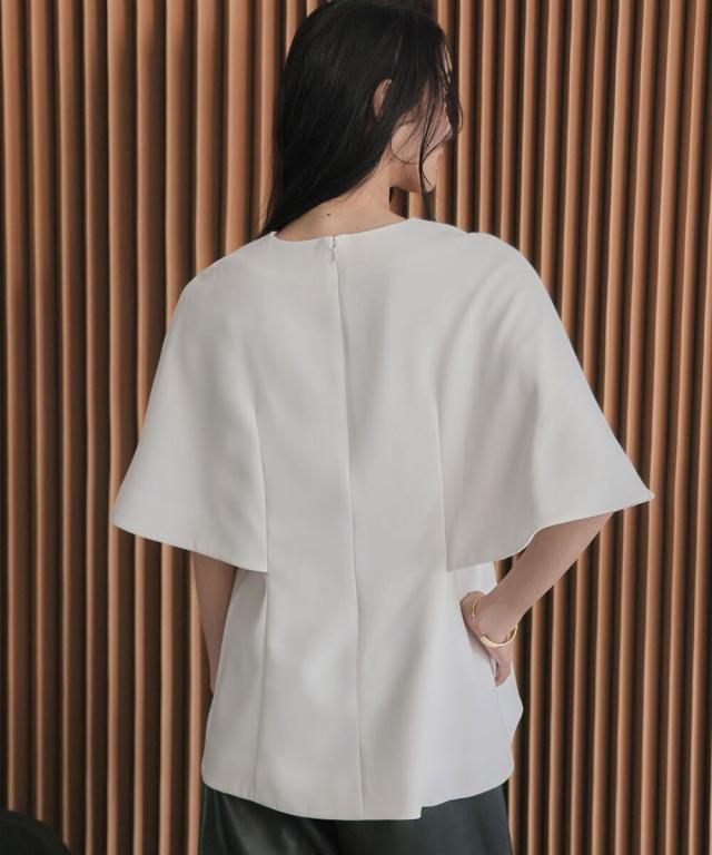 エルフランク（ELFRANK）/【2026SS】上質ジョーゼットブラウス ケープスリーブデザイントップス_7