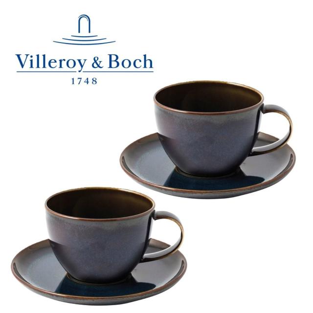 【NEW】ビレロイアンドボッホ（Villeroy &amp; Boch）/[公式] ビレロイ&amp;ボッホ クラフテッド デニム　カップ＆ソーサー　ペア