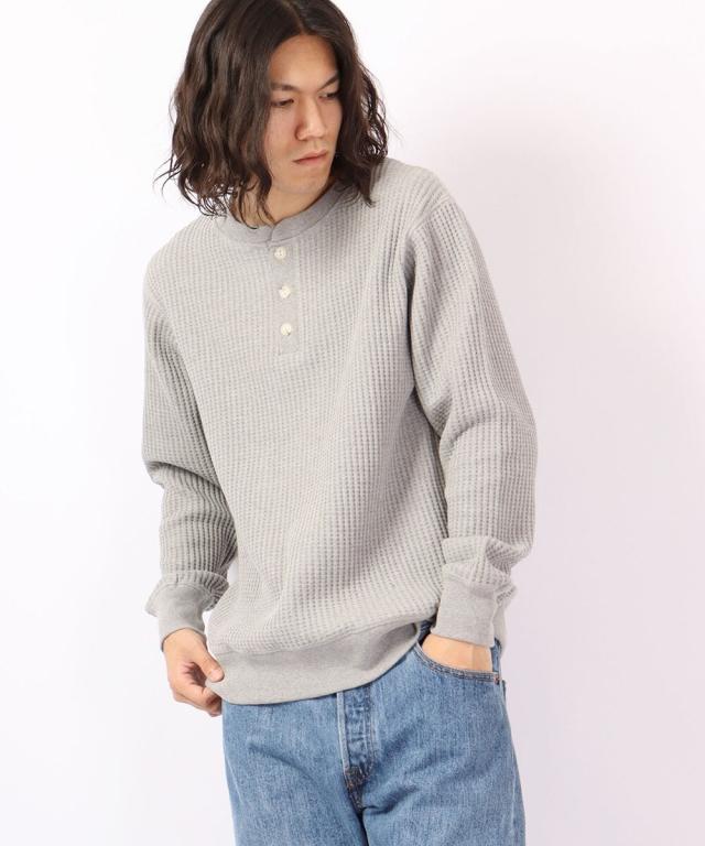 ジェイイーモーガン（J．E，MORGAN）/ビッグワッフルヘンリーネック