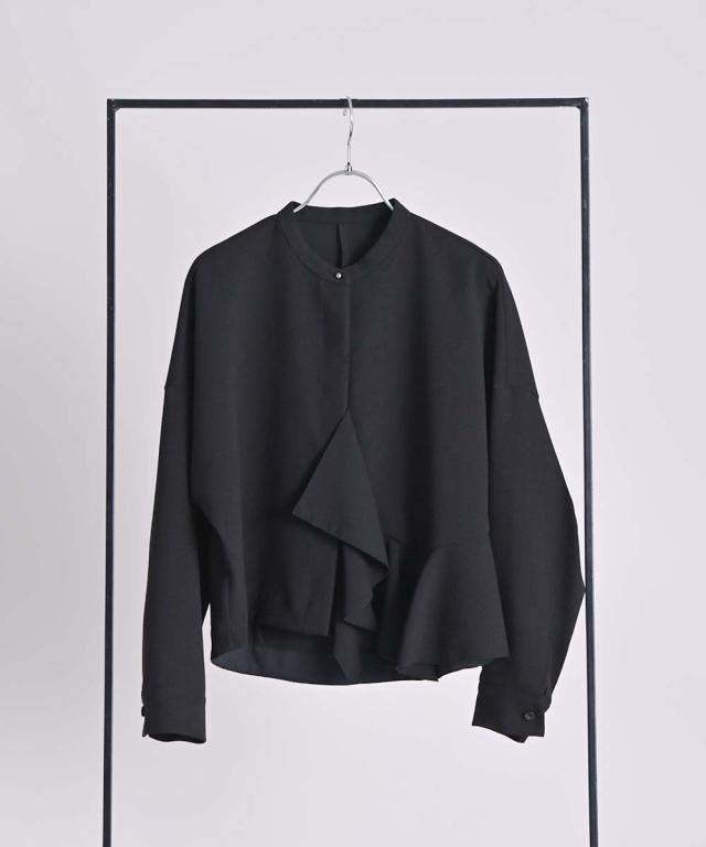 【NEW】ローファッジ（RAW FUDGE）/アシメフリルヘムダブルクロスブラウス