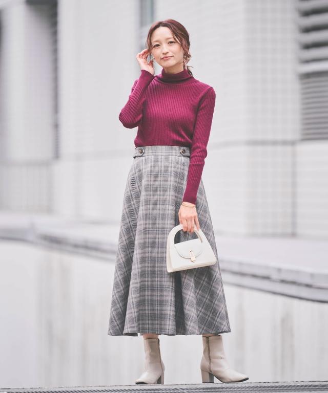 シリン（Sirin）/ウエストタブ チェックフレアスカート 9,372円