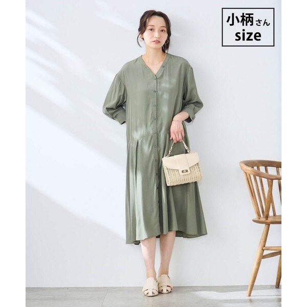 アー・ヴェ・ヴェ（a．v．v）/【低身長サイズ/洗える】カラーレスシャツワンピース 7,031円