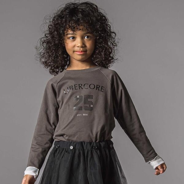 リベルコア パル べべ（LIBERCORE par BEBE）/ナンバーロゴ入りTシャツ＋重ね着シアーTシャツセット親子お揃い(110~140cm)