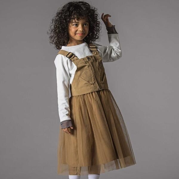 リベルコア パル べべ（LIBERCORE par BEBE）/チュールスカートセパレートリップストップジャンパースカート親子お揃い(110~140cm)