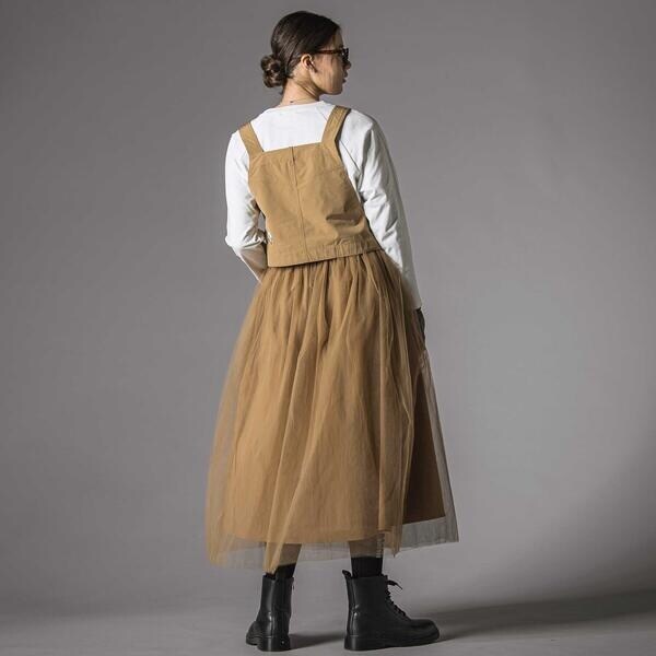 リベルコア パル べべ（LIBERCORE par BEBE）/チュールスカートセパレートリップストップジャンパースカート大人親子お揃い(140~160cm)_3