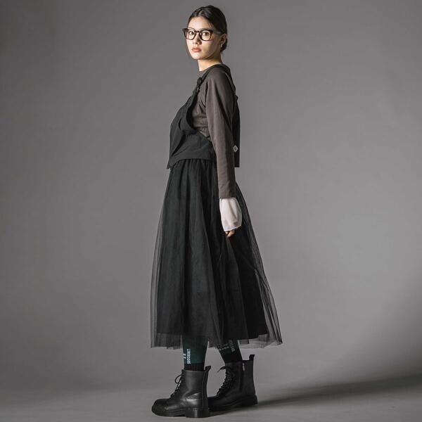 リベルコア パル べべ（LIBERCORE par BEBE）/チュールスカートセパレートリップストップジャンパースカート大人親子お揃い(140~160cm)_6