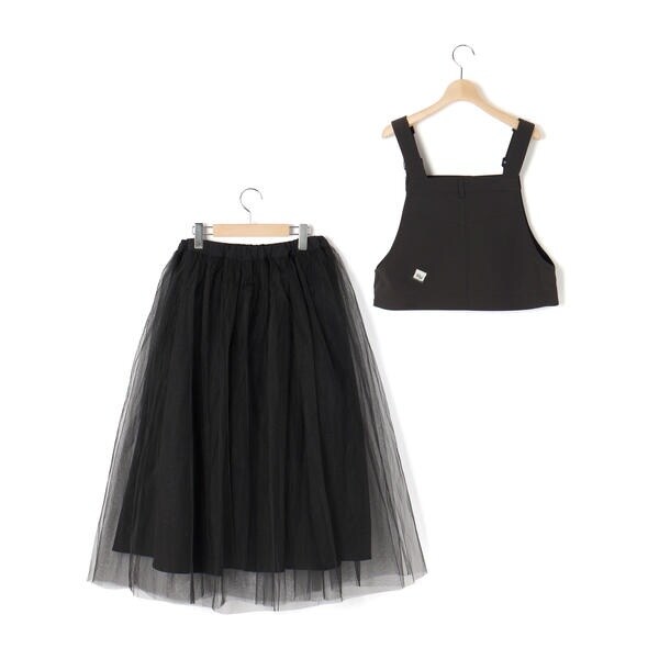 リベルコア パル べべ（LIBERCORE par BEBE）/チュールスカートセパレートリップストップジャンパースカート大人親子お揃い(140~160cm)_12
