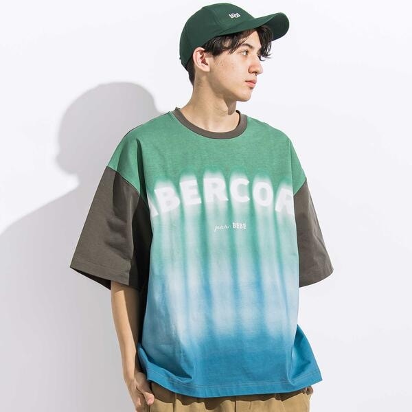【NEW】リベルコア パル べべ（LIBERCORE par BEBE）/ヘビーオンスグラデーショングラフィックロゴ天竺半袖Tシャツ親子お揃い大人(140~…