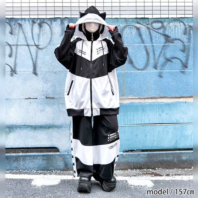 LISTEN FLAVOR 王馬小吉 ライアーパーカー ブラック LISTEN FLAVOR（LISTEN FLAVOR）/LISTEN FLAVOR ゲーミング猫耳