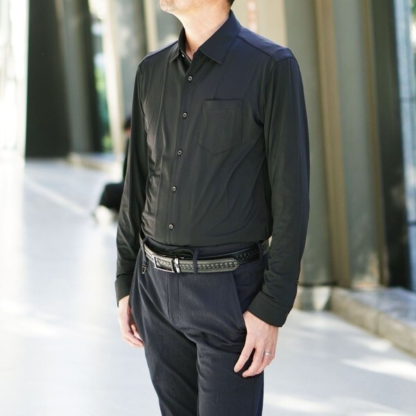 ニコルセレクション（NICOLE Selection）/ストレッチスムース長袖シャツ_12