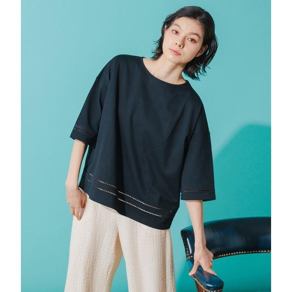 パークスロープ ニューヨーカー（Park Slope NEWYORKER）/【着回し・着映え】カットワーク刺繍Tシャツ_19