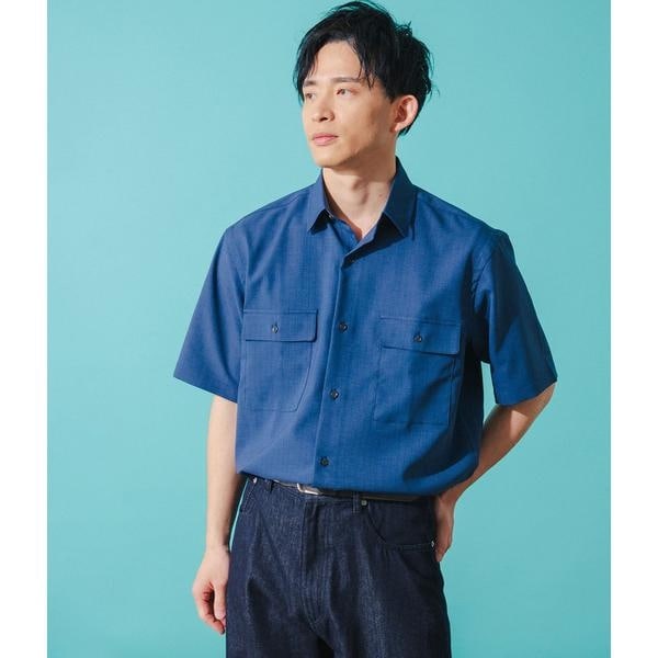 【NEW】パークスロープ ニューヨーカー（Park Slope NEWYORKER）/【吸水速乾・ストレッチ・一枚で決まる】ドライウェザーストライプ 半袖