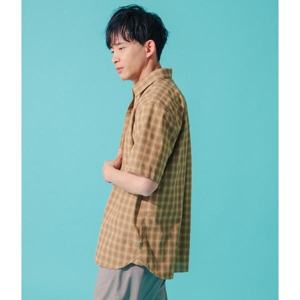 【NEW】パークスロープ ニューヨーカー（Park Slope NEWYORKER）/【ドライタッチ・ワッシャー加工・着回し】オンブレーチェック 半袖スマ_3