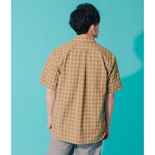 【NEW】パークスロープ ニューヨーカー（Park Slope NEWYORKER）/【ドライタッチ・ワッシャー加工・着回し】オンブレーチェック 半袖スマ_4