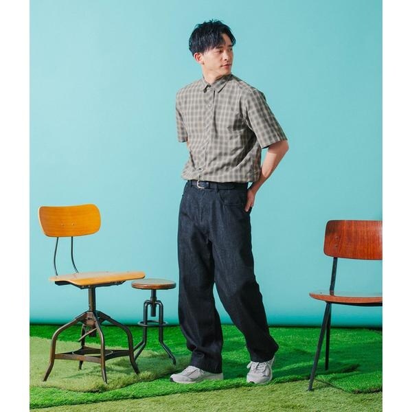 【NEW】パークスロープ ニューヨーカー（Park Slope NEWYORKER）/【ドライタッチ・ワッシャー加工・着回し】オンブレーチェック 半袖スマ_15