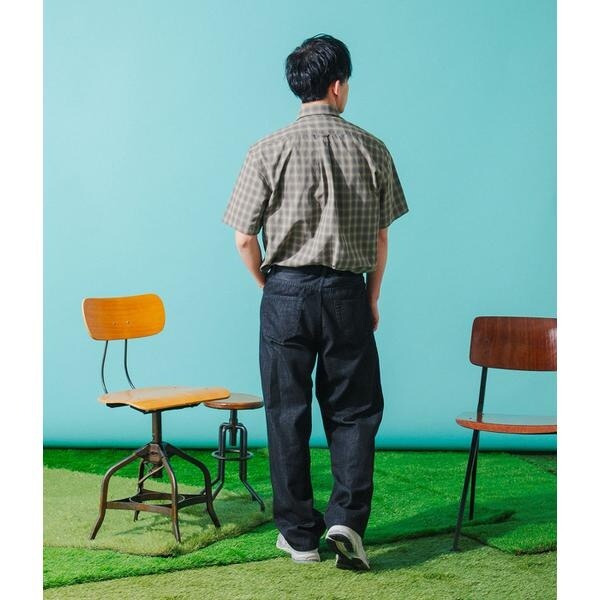 【NEW】パークスロープ ニューヨーカー（Park Slope NEWYORKER）/【ドライタッチ・ワッシャー加工・着回し】オンブレーチェック 半袖スマ_17