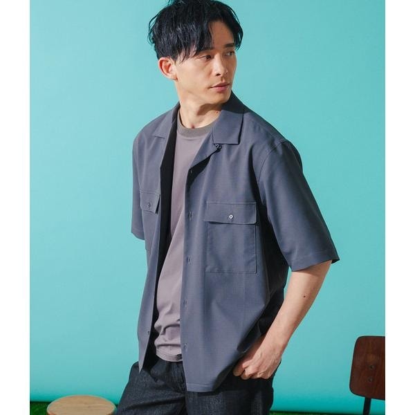 【NEW】パークスロープ ニューヨーカー（Park Slope NEWYORKER）/【防シワ・UVカット・撥水・ストレッチ】ドットエア(R)ストレッチ 半…