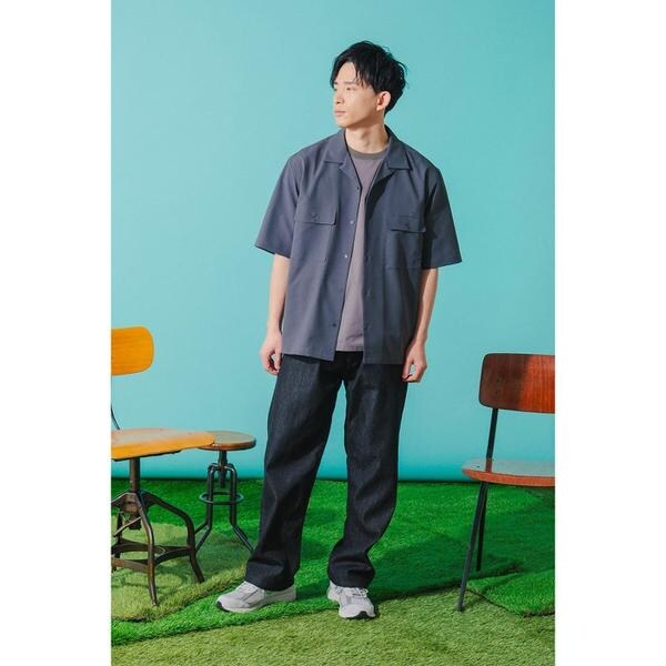 【NEW】パークスロープ ニューヨーカー（Park Slope NEWYORKER）/【防シワ・UVカット・撥水・ストレッチ】ドットエア(R)ストレッチ 半…_5