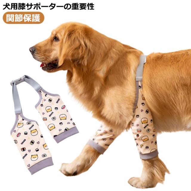 犬用膝サポーター 犬用 関節プロテクター 前足 犬服 関節保護 関節サポーター 膝サポーター 固定 リハビリ 肘当てリハビリ ひざ用 老犬介護 介護用品 怪我防止 ペットケア 傷舐め防止 術後 ひざ用 床ずれ 腕 肘 老齢犬 中大型犬用膝サポーター 送料無料