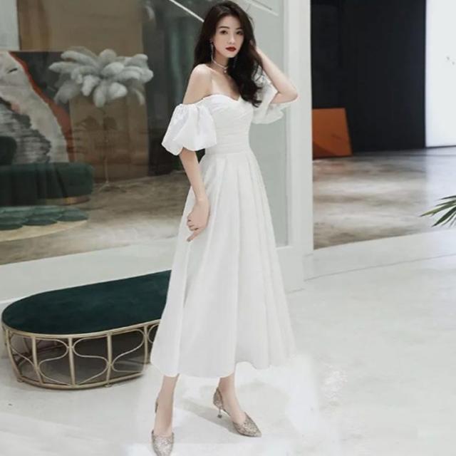 パーティードレス 結婚式 ワンピース ロングドレス ウエディングドレス 02