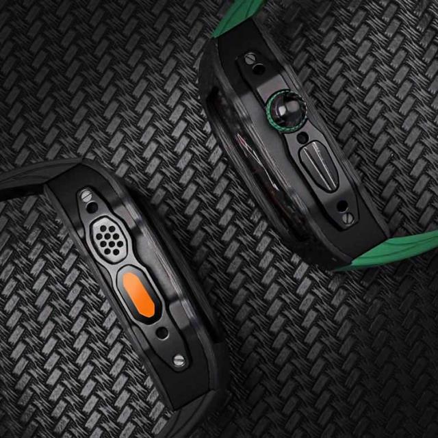 高級 アップルウォッチケース apple watch バンド カバー ラバー 一体型 カーボンファイバー ステンレス ケース メンズ ベルト Ultra ウルトラ 49mm 高級ベルト アップルウォッチ 交換ベルト ケースバンド 装着簡単 おしゃれ 腕時計 ケース 送料無料_3