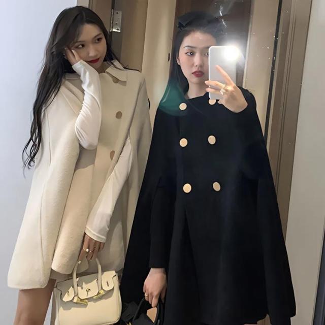 ポンチョコート ケープコート レディース 防寒 秋 冬 アウター 羽織