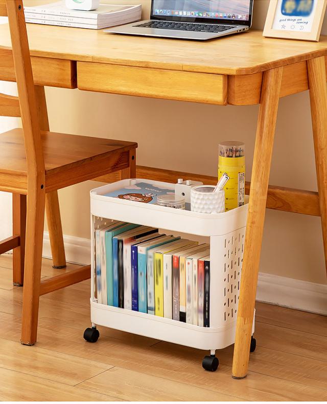 サイドワゴン 本棚 書類ワゴン キャスター付き 2段/3段/4段 デスク下  