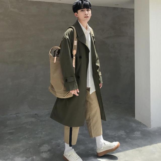 ロングトレンチコート スプリングコート ロングコート アウター