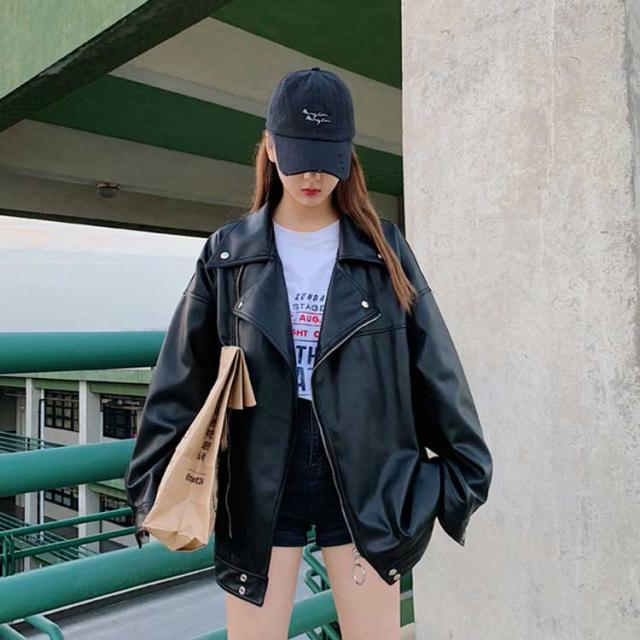 選べる厚み！ ライダース ジャケット オーバーサイズ メンズ