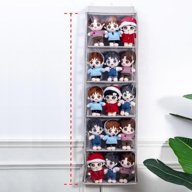 ぬいぐるみ 収納 ぬいぐるみウォールポケット ディスプレイ コレクションケース 5段/4段収納ケース 収納ボックス 壁掛け 吊り下げ収納 コレクション 推し活 収納ケース 透明窓付き 見せる収納 小物 ドア掛け収納式ポケット 送料無料 コレクションケース