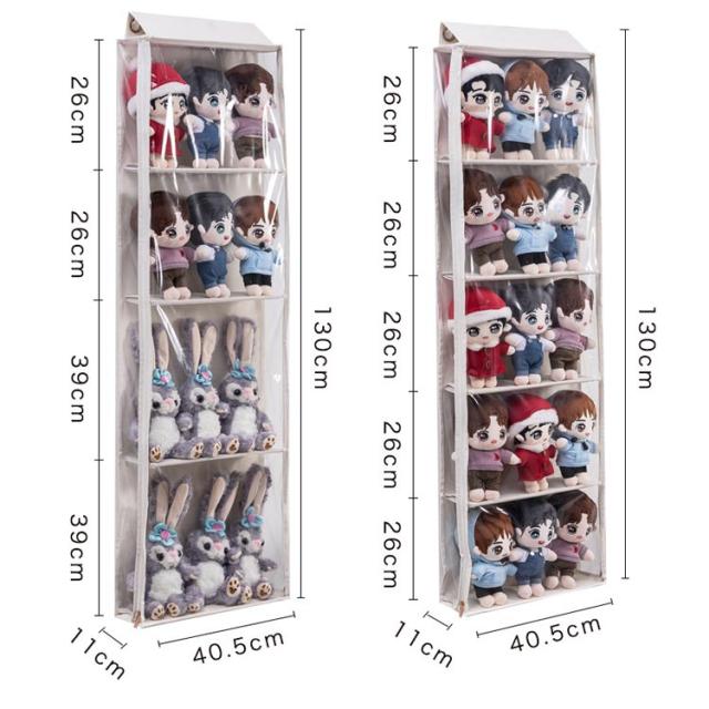ぬいぐるみ 収納 ぬいぐるみウォールポケット ディスプレイ コレクションケース 5段/4段収納ケース 収納ボックス 壁掛け 吊り下げ収納 コレクション 推し活 収納ケース 透明窓付き 見せる収納 小物 ドア掛け収納式ポケット 送料無料 コレクションケース