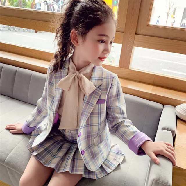 クラシック 入学式 女の子 スーツ 110センチ フォーマル キッズ服(100cm~)