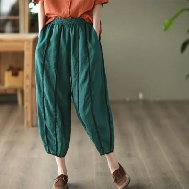 ✨極美品✨萌 モユル サルエルパンツ アート柄 バルーン イージーパンツ ワイド 極美品✨萌 モユル サルエルパンツ アート柄 バルーン イージー
