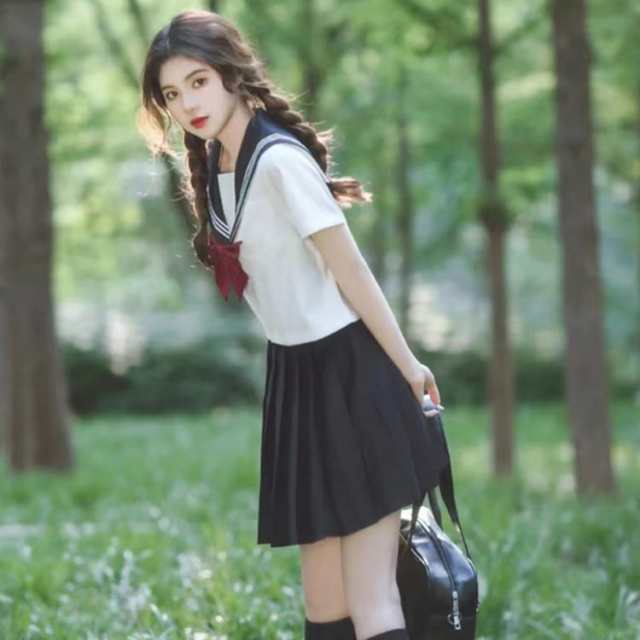 大きいサイズ かわいい 女子高生 セーラー服 制服 上下セット ...