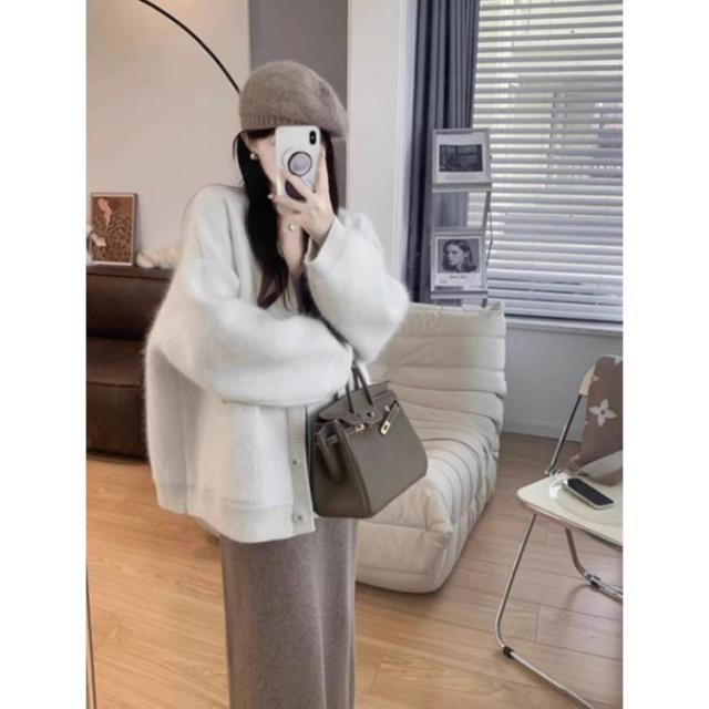 ニットワンピース ノースリーブワンピース カーディガン 2点セット