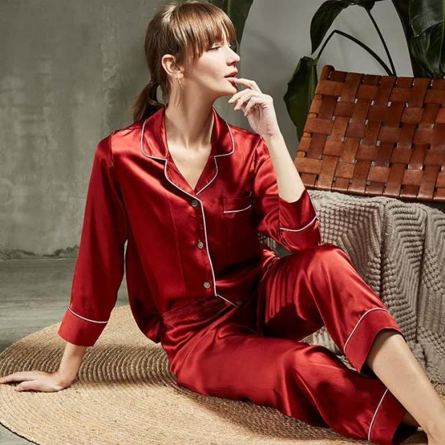 上下セット 絹 ロング 無地 吸湿 シルク100% 長袖 16.5匁 ルームウェア