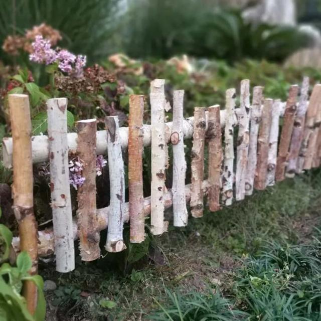 アンティーク調 フェンス ガーデニング オブジェ 花壇 庭 玄関 仕切り 柵 幅50×高さ40cm 木製 ガーデンフェンス 花壇フェンス 2枚セット