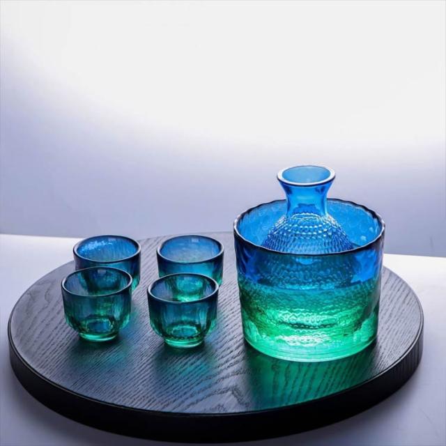 酒器セット 徳利 ガラス とっくり 熱燗 日本酒 徳利 おちょこ 6点