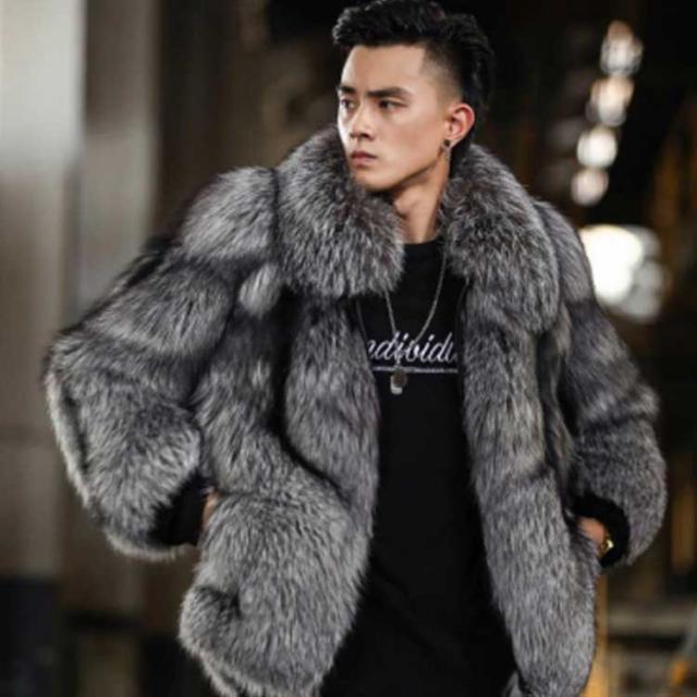 毛皮コート メンズ ファージャケット 大人 コート アウター きれいめ  