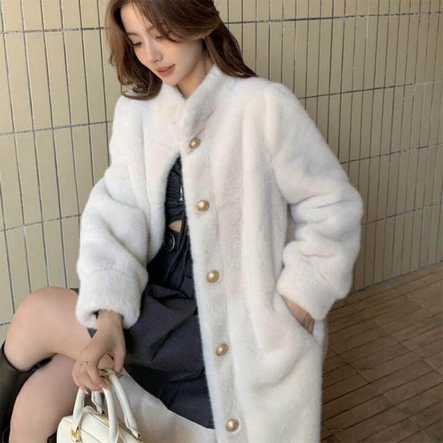 カジュアル ロング丈 かわいい もふもふ フェイクファー 大人