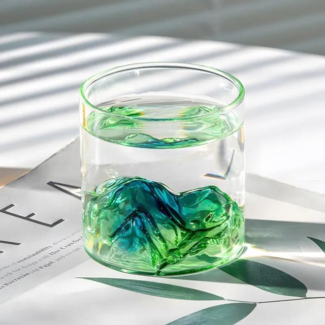 ガラス 小さめ 富士山 2個セット 耐熱 コップ グラス ガラスコップ