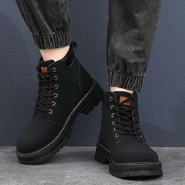 ワークブーツ イエローブーツ 革 裏起毛 ショートブーツ アウトドア 防水