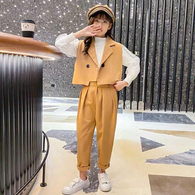 子供 卒業式 小学校 女の子 パンツ スーツ セットアップ ピアノ発表会 パンツスーツ 2点セット キッズ ブラック フォーマル 結婚式 ジュニア 七五三 お受験