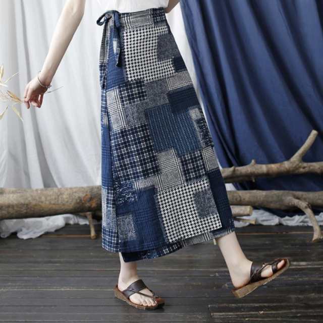 森ガール フレア エスニック ロングスカート 送料無料 Aライン 春  